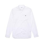 Lacoste Vanlig Skjorta White, Herr