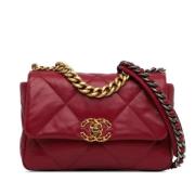 Chanel Vintage Pre-owned Laeder axelremsvskor Red, Dam