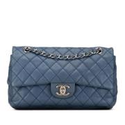 Chanel Vintage Pre-owned Laeder axelremsvskor Blue, Dam