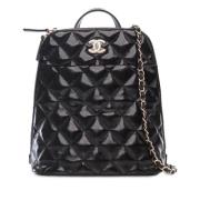 Chanel Vintage Pre-owned Laeder ryggsckar Black, Dam