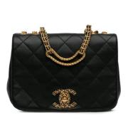 Chanel Vintage Pre-owned Laeder axelremsvskor Black, Dam