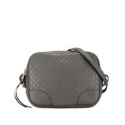 Gucci Vintage Pre-owned Laeder crossbodyvskor Gray, Dam