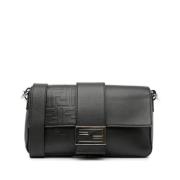 Fendi Vintage Pre-owned Laeder crossbodyvskor Black, Dam