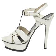 Yves Saint Laurent Vintage Pre-owned Laeder sandaler White, Dam