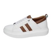 Alexander Smith Mäns Syntetläder Sneakers White, Herr