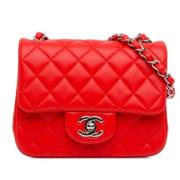 Chanel Vintage Pre-owned Laeder axelremsvskor Red, Dam