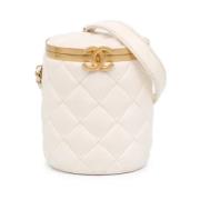 Chanel Vintage Pre-owned Laeder axelremsvskor White, Dam