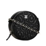 Chanel Vintage Pre-owned Laeder crossbodyvskor Black, Dam