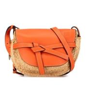 Loewe Pre-owned Pre-owned Raffia crossbodyvskor Beige, Dam