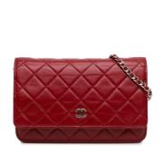 Chanel Vintage Pre-owned Laeder crossbodyvskor Red, Dam