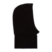 IVY OAK Räfflad Merinoull Balaclava Black, Dam