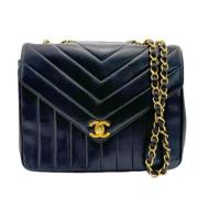 Chanel Vintage Pre-owned Laeder axelremsvskor Black, Dam