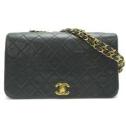 Chanel Vintage Pre-owned Laeder axelremsvskor Black, Dam