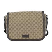 Gucci Vintage Pre-owned Canvas axelremsvskor Beige, Dam