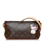 Louis Vuitton Vintage Pre-owned Canvas crossbodyvskor Brown, Dam