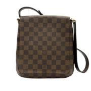 Louis Vuitton Vintage Pre-owned Tyg axelremsvskor Brown, Dam