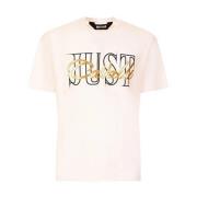 Just Cavalli Vita T-shirts och Polos White, Herr