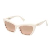 Max Mara Cat-Eye Solglasögon Elfenben Blank Beige, Dam