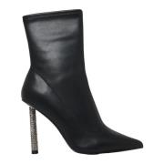 Steve Madden Svart Eco-Läder Stiletto Boot Black, Dam