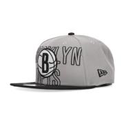 New Era Platt skärm snapback NBA Draft 950 Brooklyn Nets Gray, Herr