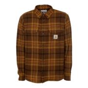 Carhartt Wip Flanellskjorta med Klassisk Krage Brown, Herr