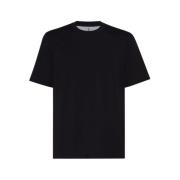 Brunello Cucinelli Svart Bomull Crew Neck T-shirt Black, Herr