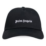 Palm Angels Svart Classic Logo Cap Black, Dam