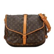 Louis Vuitton Vintage Pre-owned Canvas crossbodyvskor Brown, Dam