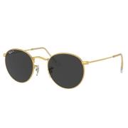 Ray-Ban Retro Runda Metall Polariserade Solglasögon Yellow, Unisex