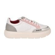 Love Moschino Dam Låga Sneakers White, Dam