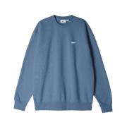 Obey Logo Sweatshirt Blue, Herr