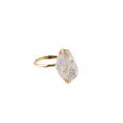 Malababa Herkimer Guld Ring Yellow, Dam