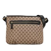 Gucci Vintage Pre-owned Canvas axelremsvskor Beige, Dam