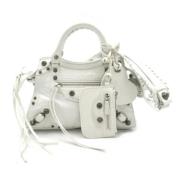 Balenciaga Vintage Pre-owned Laeder axelremsvskor White, Dam