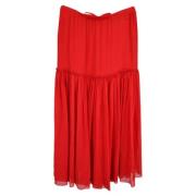 Giambattista Valli Pre-owned Pre-owned Silke nederdelar Red, Dam