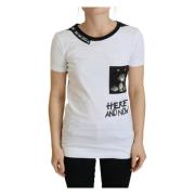 Dolce & Gabbana Chic Monochrome 'Här och Nu' Bomull T-shirt White, Dam