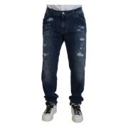 Dolce & Gabbana Elegant Bl Skinny Jeans Blue, Herr