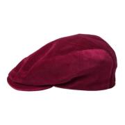 Dolce & Gabbana Maroon Velvet Cotton Newsboy Cap Red, Herr