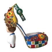 Dolce & Gabbana Multicolor Carretto Plattformssandaler Multicolor, Dam