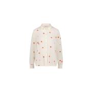 FABIENNE CHAPOT Broderad Blus White, Dam