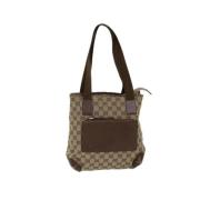 Gucci Vintage Pre-owned Canvas gucci-vskor Beige, Dam