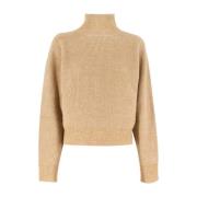 Fabiana Filippi Stickad Turtleneck Tröja Beige, Dam