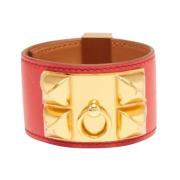 Hermès Vintage Pre-owned Laeder armband Red, Dam