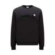 Moncler Logo Patch Sweatshirt Black, Herr