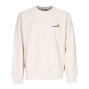 Carhartt Wip Script Sweat Crewneck Sweatshirt Soft Fit Beige, Herr