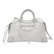 Balenciaga Vintage Pre-owned Laeder handvskor White, Dam