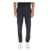 Berwich Randig Chino Byxor med Tailoring Vent Blue, Herr