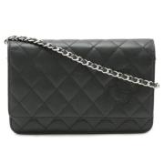 Chanel Vintage Pre-owned Laeder kuvertvskor Black, Dam