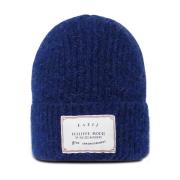 Philippe Model Mohairull Beanie med Broderad Patch Blue, Unisex