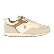 U.s. Polo Assn. Sportiga Beige Snörskor med Kontrastdetaljer Beige, Da...